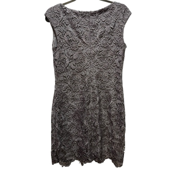 NWT Ralph Lauren Cocktail Lace Dress Gray 8 - Picture 5 of 7